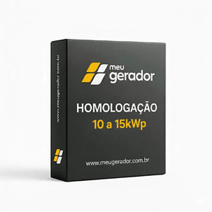 Homologação Energia Solar Fotovoltaico de 10 a 15kWp (1400kWh a 2000kWh/mês)