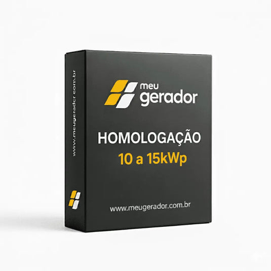 Homologação Energia Solar Fotovoltaico de 10 a 15kWp (1400kWh a 2000kWh/mês) MEUGERADOR