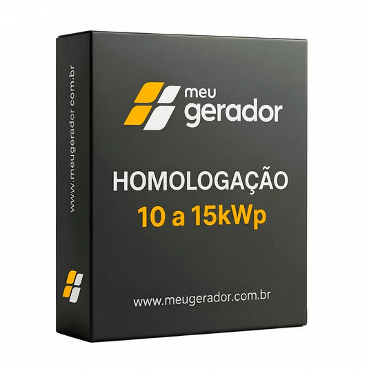 Homologação Energia Solar Fotovoltaico de 10 a 15kWp (1400kWh a 2000kWh/mês) MEUGERADOR