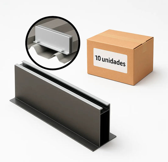 Estrutura de Energia Solar Para Telha Metálica 55cm Perfil Alto Para 4 Placas PRATYC