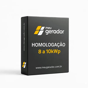 Homologação Energia Solar Fotovoltaico de 8 a 10kWp (1050kWh a 1350kWh/mês)