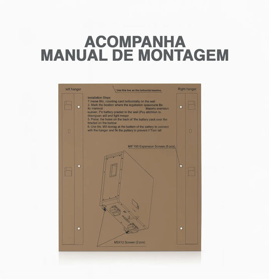 Bateria Solar de Lítio Must 5.12kWh 48V 100Ah 6000 Ciclos LP16-48100 MUST