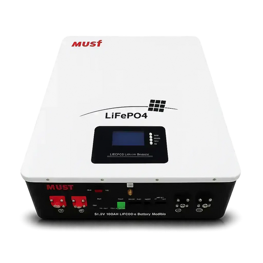 Kit Energia Solar Offgrid 2,44kWp 4 Painel Sunova 610W Inversor Must 5kW 110V Bateria Lítio 5,12kWh MUST