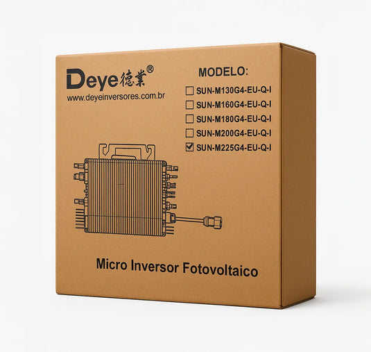 Microinversor Solar Ongrid Deye M225G4-EU-Q0 2,25kW 220V 4MPPT Monitoramento Wi-Fi DEYE