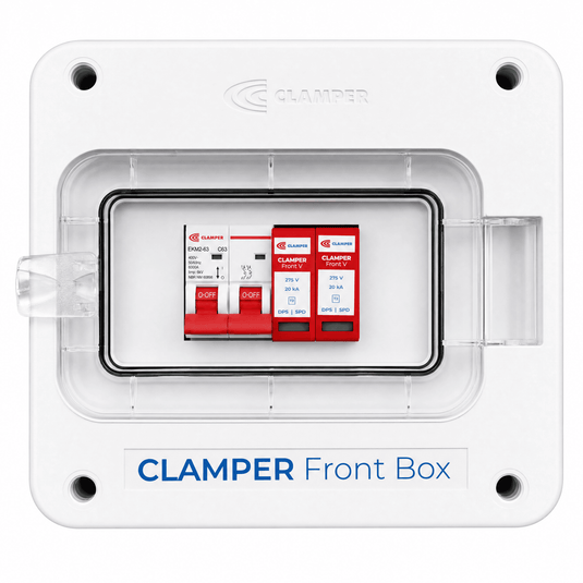 Clamper Front Box Inversor até 10KW CA 275V 20KA 2P 63A IP65