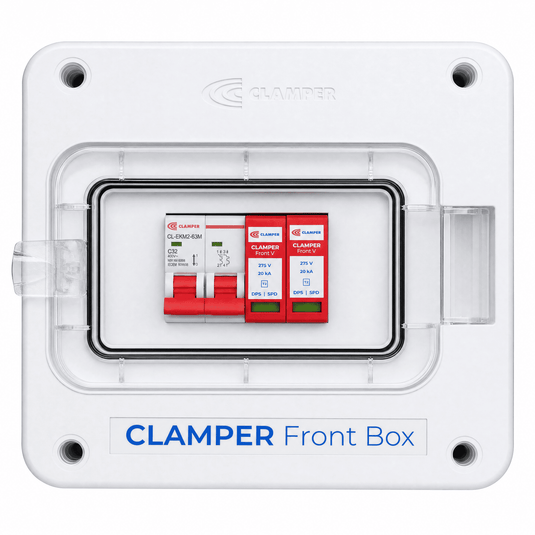 Clamper Front Box Inversor até 6KW CA 275V 20KA 2P 32A IP65