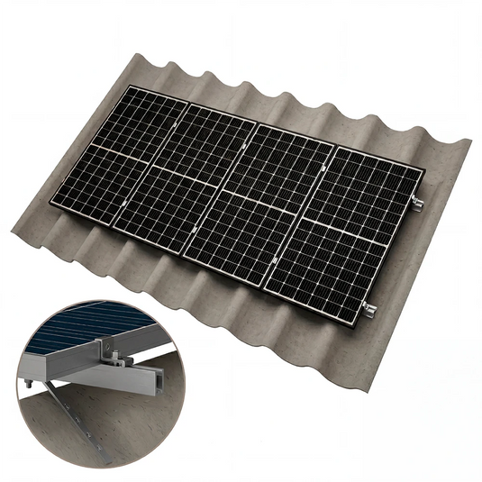 Estrutura de Energia Solar Para Telha Calhetão Para 4 Placas PRATYC