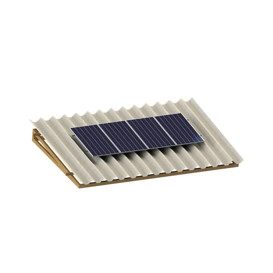 Estrutura de Energia Solar Para Telha Calhetão Para 4 Placas PRATYC