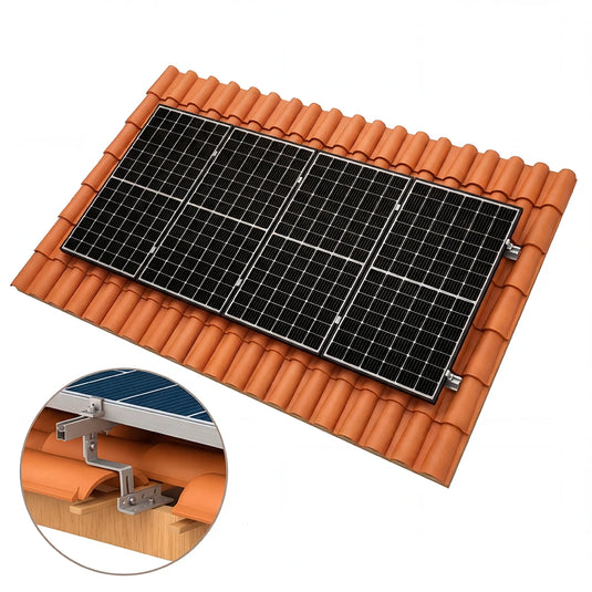 ESTRUTURA DE ENERGIA SOLAR SOLARGROUP PARA TELHA COLONIAL PARA 4 PLACAS PERFIL 1,2M SOLAR GROUP