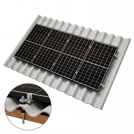 Estrutura de Energia Solar Para Telha Fibrometal Para 4 Placas PRATYC