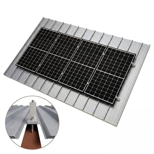 Estrutura de Energia Solar Para Telha Ondulada - Metálica Para 4 Placas Perfil 2,4m PRATYC