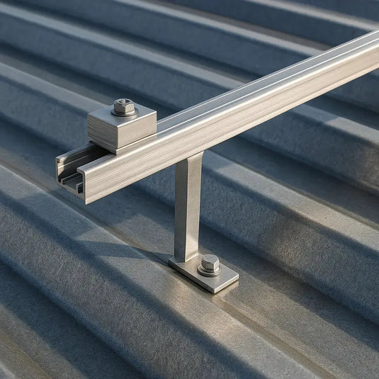 Estrutura de Energia Solar Para Telha Ondulada - Metálica Para 4 Placas Perfil 2,4m PRATYC