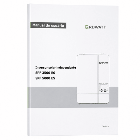 Inversor Controlador Solar Offgrid Growatt 5kW 48V 220V SPF ES Senoidal Monitoramento Wifi 1MPPT GROWATT