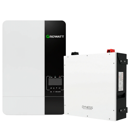 Kit Nobreak Solar 3Kw 110V Inversor Growatt Spf Es Bateria Dyness 5,12kwh 48V GROWATT