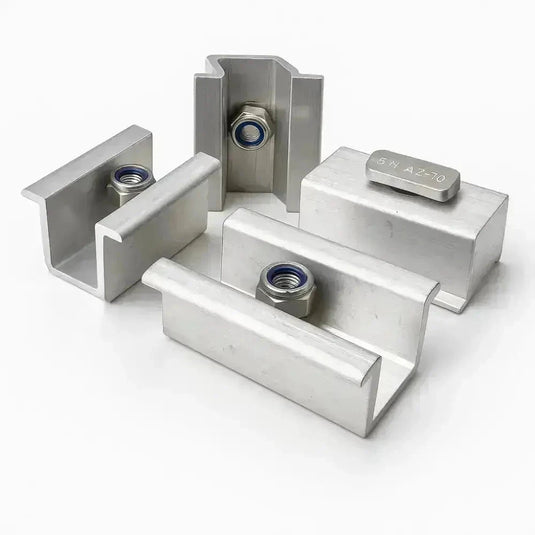 Estrutura de Energia Solar Para Telha Metálica 55cm Perfil Alto Para 4 Placas PRATYC