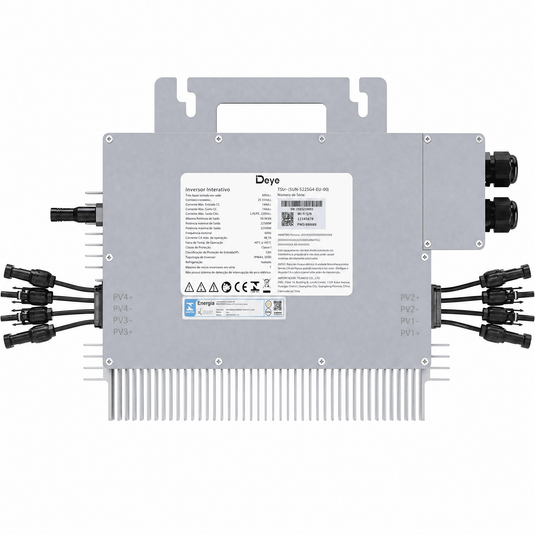 Microinversor Solar Deye Ongrid 2,25kW SUN-S225G4-EU-Q0 220V 2MPPT Monitoramento Wifi