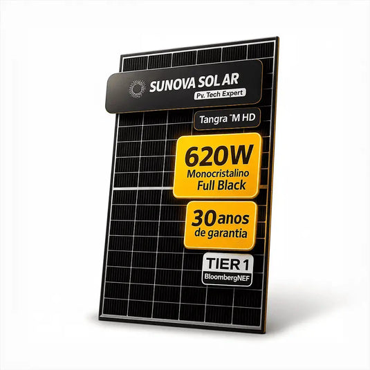 PAINEL SOLAR SUNOVA 620W MONOCRISTALINO HALF CELL NTYPE SS-620-66MDH-G11 SUNOVA