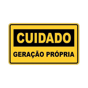 Placa Cuidado Geração Própria 25x15cm