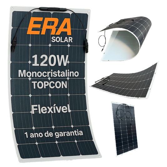 Painel Solar 120W Era Solar Flexível Monocristalino Topcon ERA SOLAR