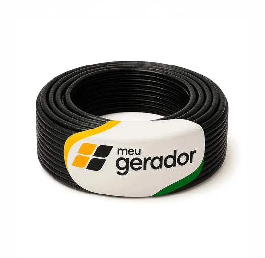 Cabo Solar Proteção UV 50 Metros 4mm Preto CABEL