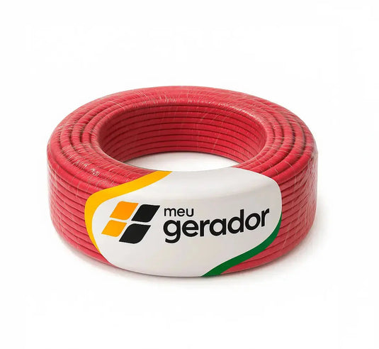 Cabo Solar Proteção UV 50 Metros 4mm Vermelho CABEL