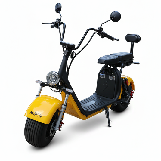 Scooter Elétrica Mymobi 2000W 20Ah 60V Amarelo até 50km/h até 2 Pessoas MYMOBI