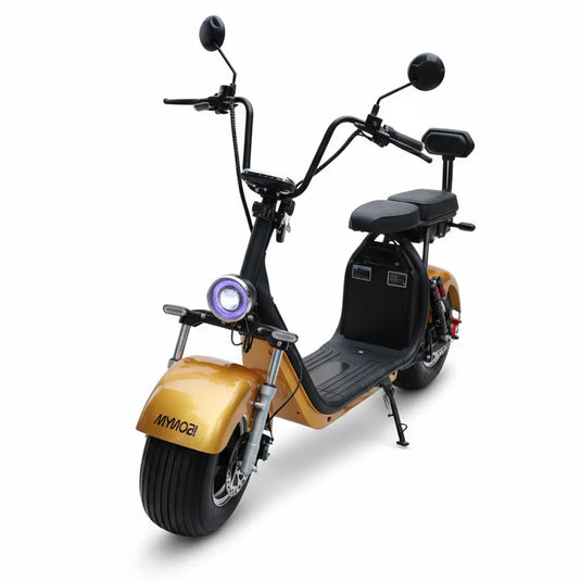 Scooter Elétrica Mymobi 2000W 20Ah 60V Dourado até 50km/h 2 Pessoas MYMOBI