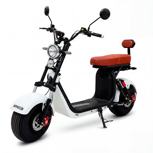 Scooter Elétrica Mymobi 2000W 20Ah 60V Branco Caramelo MYMOBI