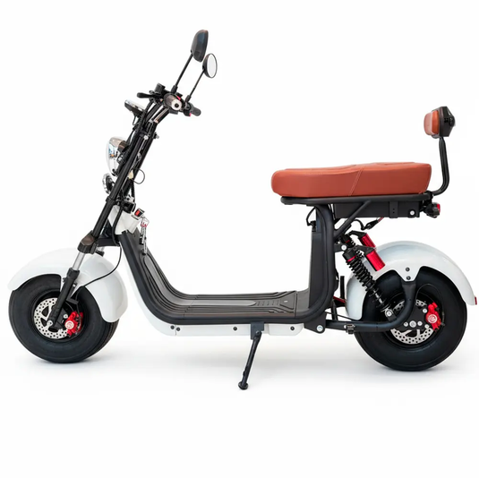 Scooter Elétrica Mymobi 2000W 20Ah 60V Branco Caramelo MYMOBI