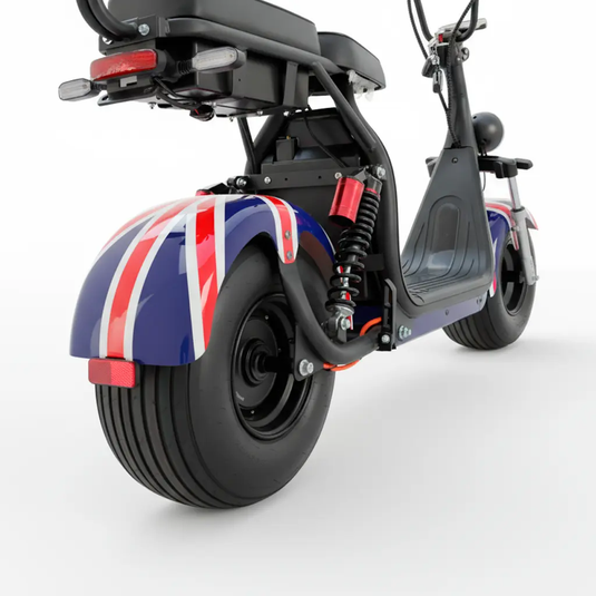 Scooter Elétrica Mymobi 2000W 20Ah 60V Estampado Inglaterra até 50km/h até 2 Pessoas MYMOBI