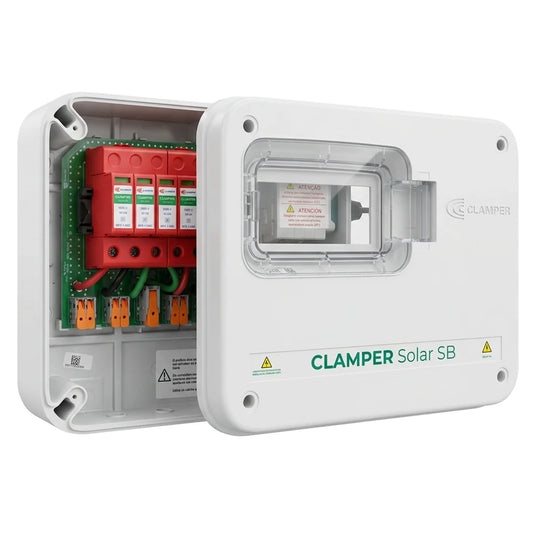 String Box Clamper 1000V 4 Entradas 2 Saídas 4E/2S 20A ou 2 Entradas 2 Saídas 2E/2S em 32A ou 4E/4S em 20A CLAMPER