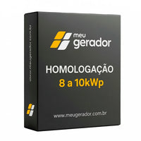 Homologação Energia Solar Fotovoltaico de 8 a 10kWp (1050kWh a 1350kWh/mês)