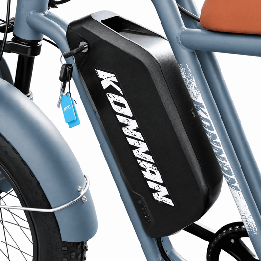 Bicicleta Elétrica 750W Konnan V8S Conquest Bat 48V 18,2 Ah Azul até 32km/h KONNAN