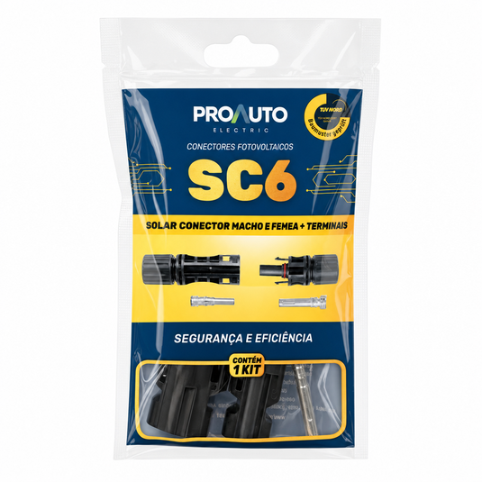 Kit Conector Mc4 PROAUTO Macho + Fêmea PROAUTO
