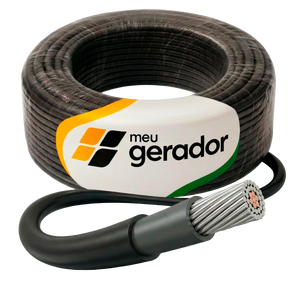 Cabo Solar Proteção UV 25 Metros 4mm Preto