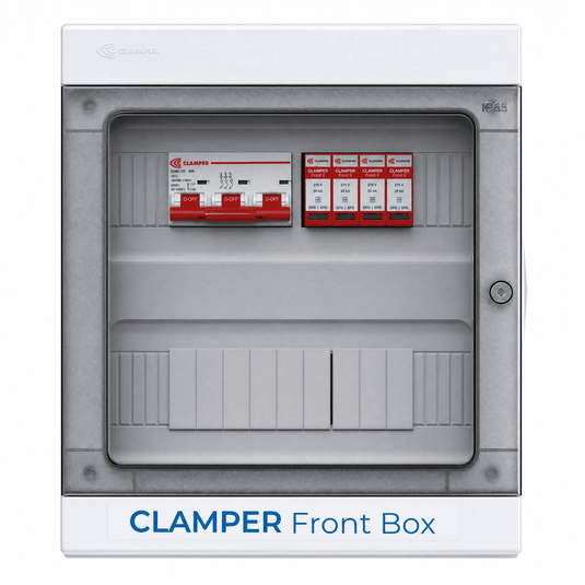 Clamper Front Box Inversor Trifásico 220V até 20KW CA 275V 20KA 3P 80A IP65