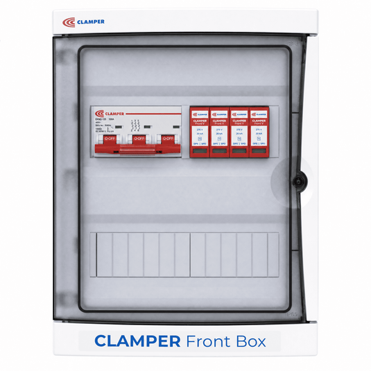 Clamper Front Box Inversor Trifásico 220V até 25KW CA 275V 20KA 3P 100A IP65