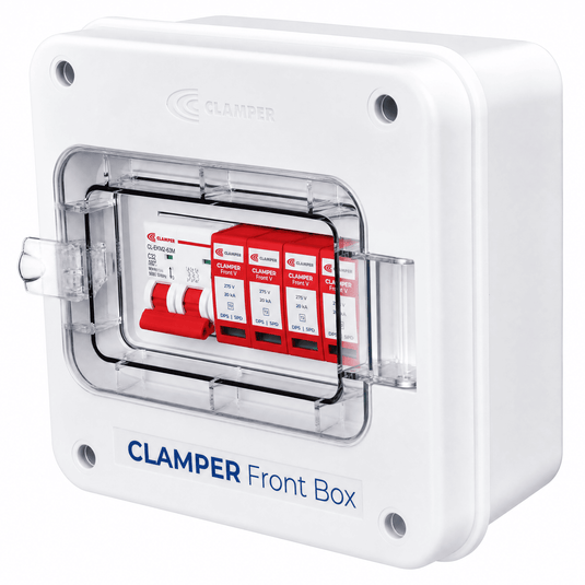 Clamper Front Box Inversor Trifásico 380V até 15KW CA 275V 20KA 3P 32A IP65
