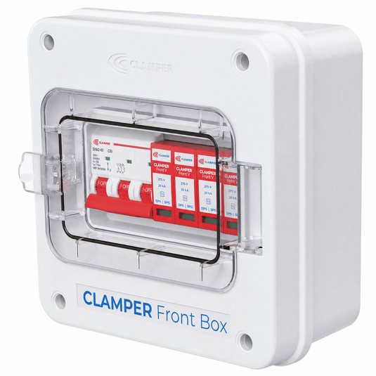 Clamper Front Box Inversor Trifásico 380V até 25KW CA 275V 20KA 3P 50A IP65