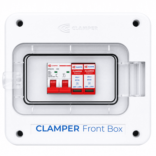 Clamper Front Box Inversor até 8KW CA 275V 20KA 2P 50A IP65