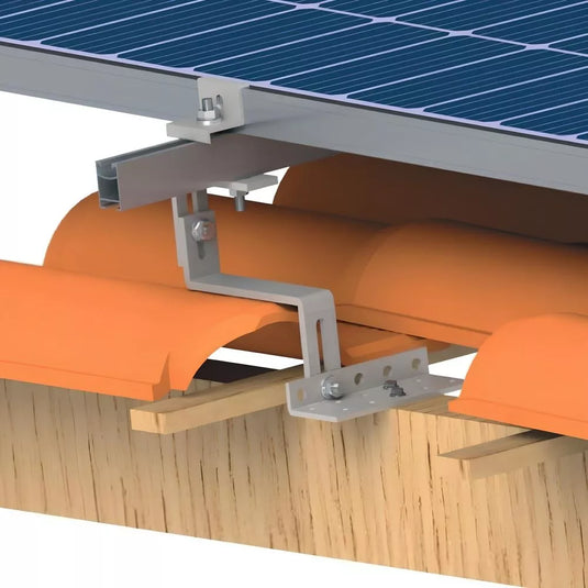 ESTRUTURA DE ENERGIA SOLAR 1,20M TELHA COLONIAL/CERÂMICO PARA 4 PLACAS