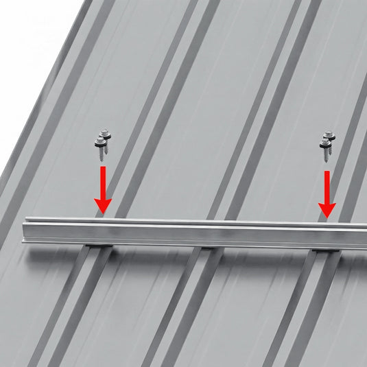 Estrutura de Energia Solar Para Telha Metálica 55cm Para 4 Placas PRATYC