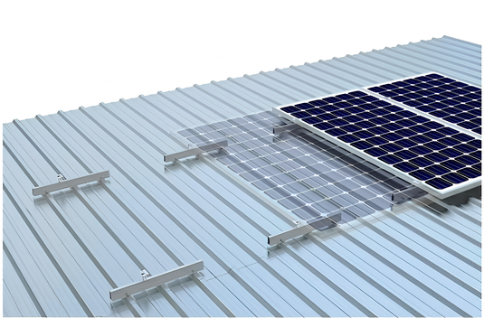 Estrutura de Energia Solar Para Telha Metálica 55cm Para 4 Placas