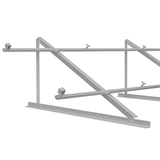 Estrutura de Fixação p/ 2 Painel Laje [Exclusivo com Kit Solar] MEUGERADOR