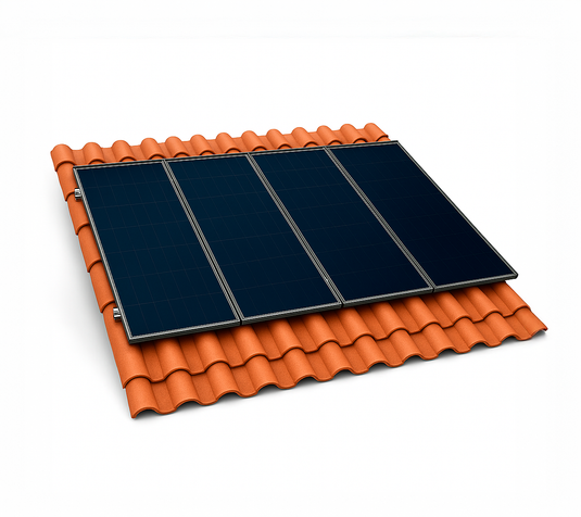 Estrutura de Energia Solar 1,20m Telha Colonial/Cerâmico Para 4 Placas