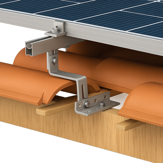 Estrutura de Energia Solar 1,20m Telha Colonial/Cerâmico Para 4 Placas