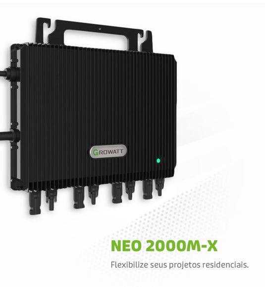 MICROINVERSOR SOLAR ONGRID GROWATT NEO2000M-X 2KW 220V 4MPPT MONITORAMENTO WIFI