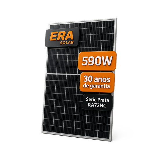 Painel Solar Era 590W RA72HC Monocristalino HalfCell ERA SOLAR