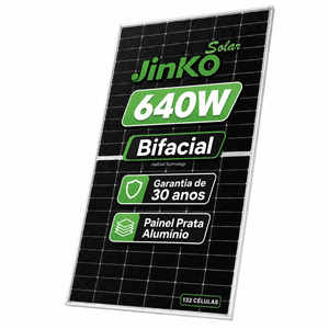 Painel Solar 640W Jinko Bifacial Monocristalino Halfcell Ntype 132 Células