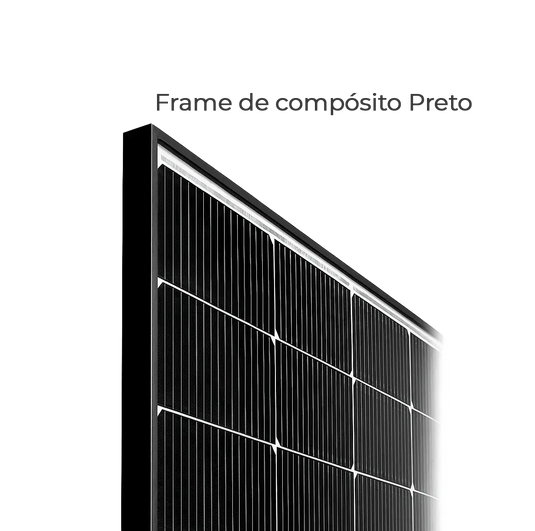 Painel Solar Sunova 585W Full Black SS-585-66MDH-G13 Monocristalino Half Cell SUNOVA